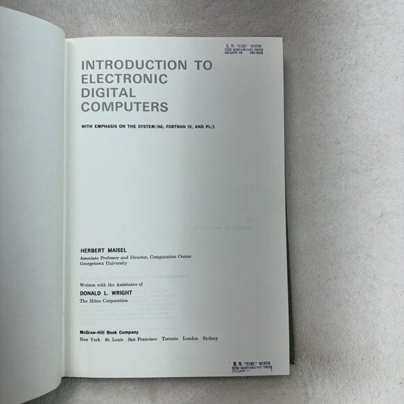 1969 Introduction to Electronic Digital Computers by Herbert Maisel HC Book - Picture 2 of 6